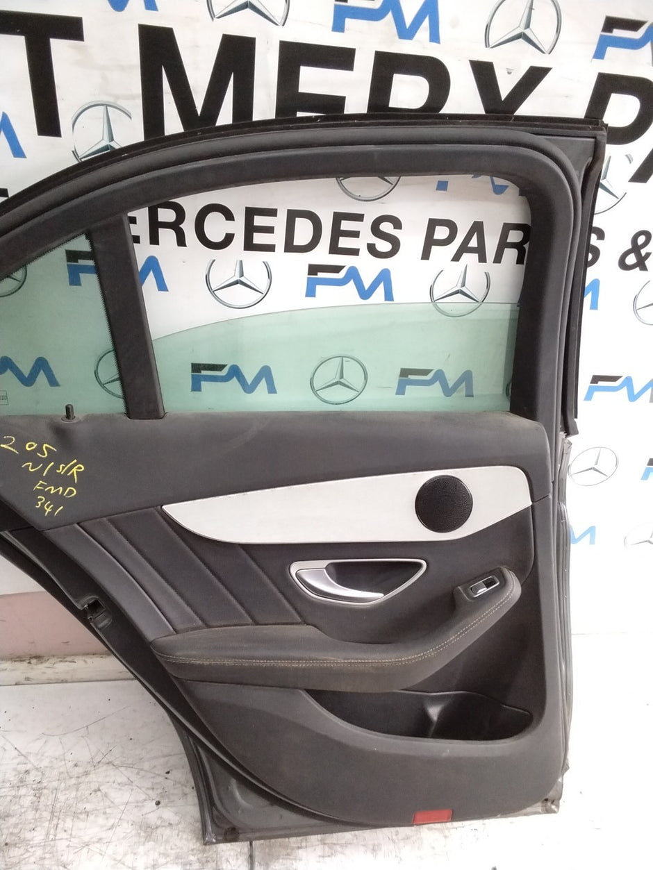 MERCEDES C-CLASS W205 SLN PASSENGER REAR DOOR NSR GREY 2014 ON COMPLETE FMD341