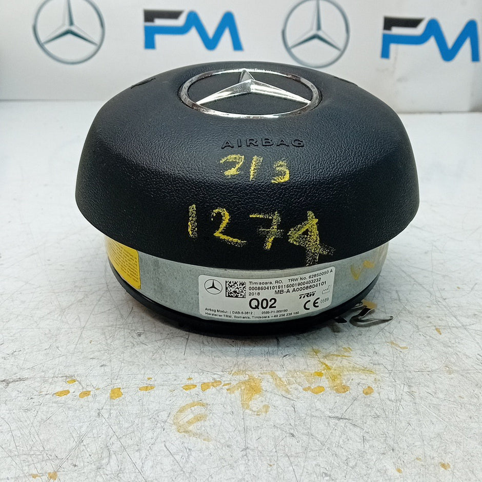 MERCEDES  E-CLASS W213 STEERING WHEEL AIRBAG DRIVER OS RIGHT Q02 FM001274