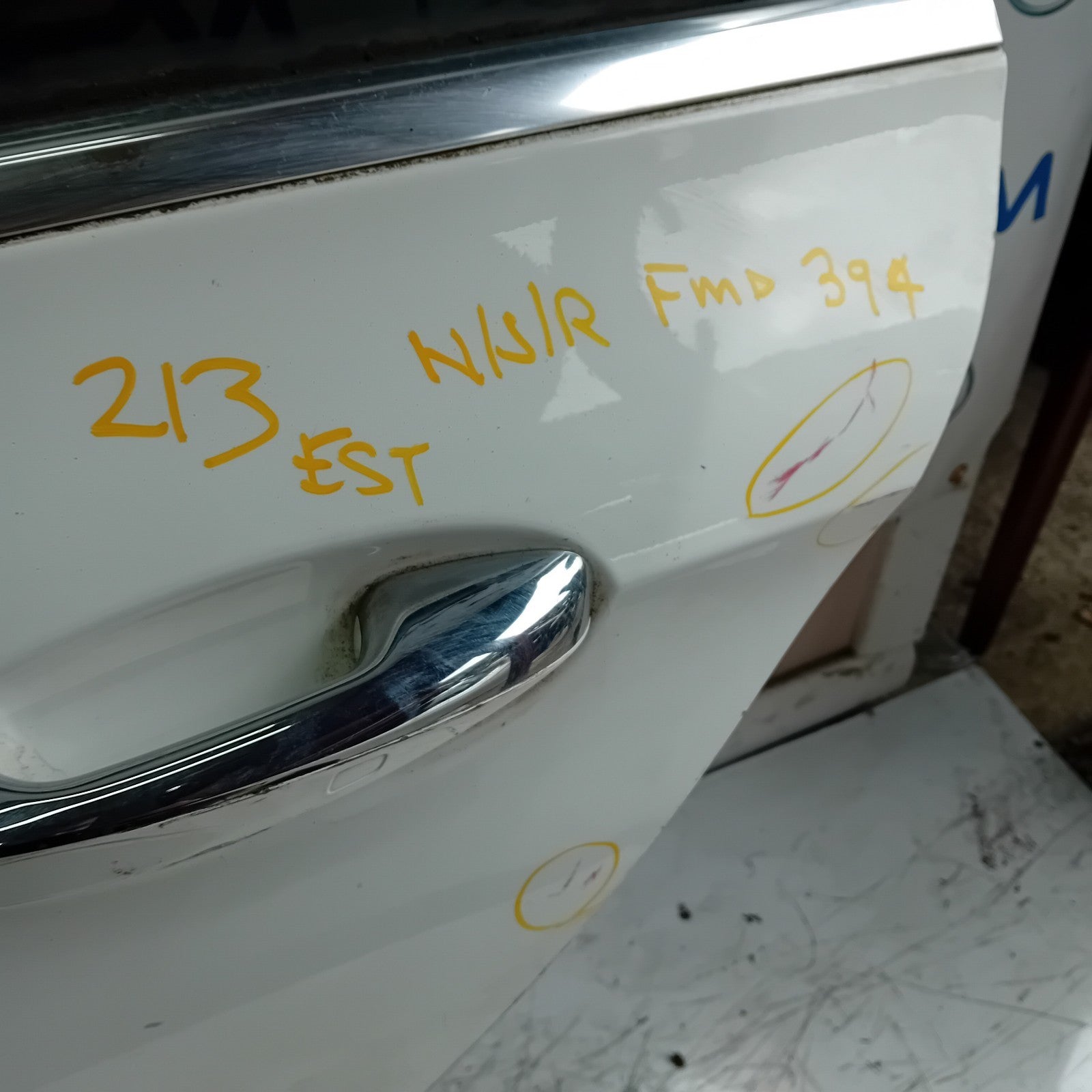 MEECEDS E-CLASS S213 EST PASSENGER REAR DOOR NSR WHITE 2016 ON  FMD394