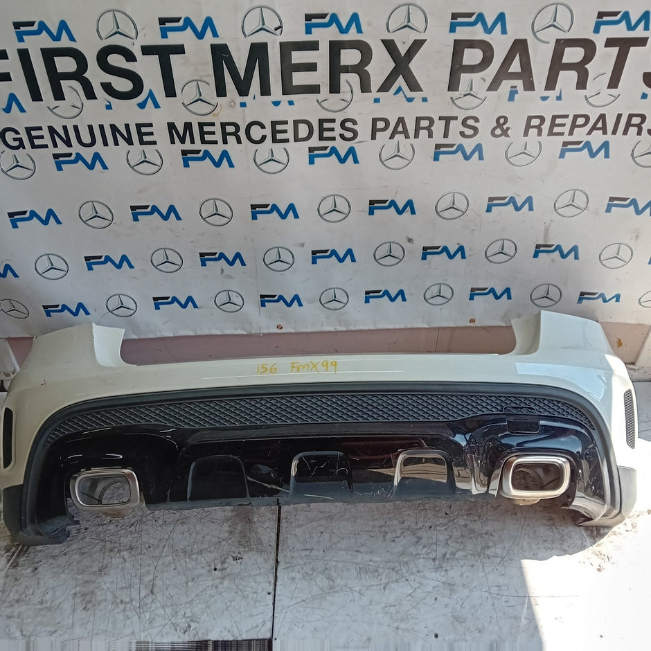 MERCEDES BENZ GLA X156 AMG WHITE REAR BUMPER 2014-19 A1568852825 COMPLETE FMX99
