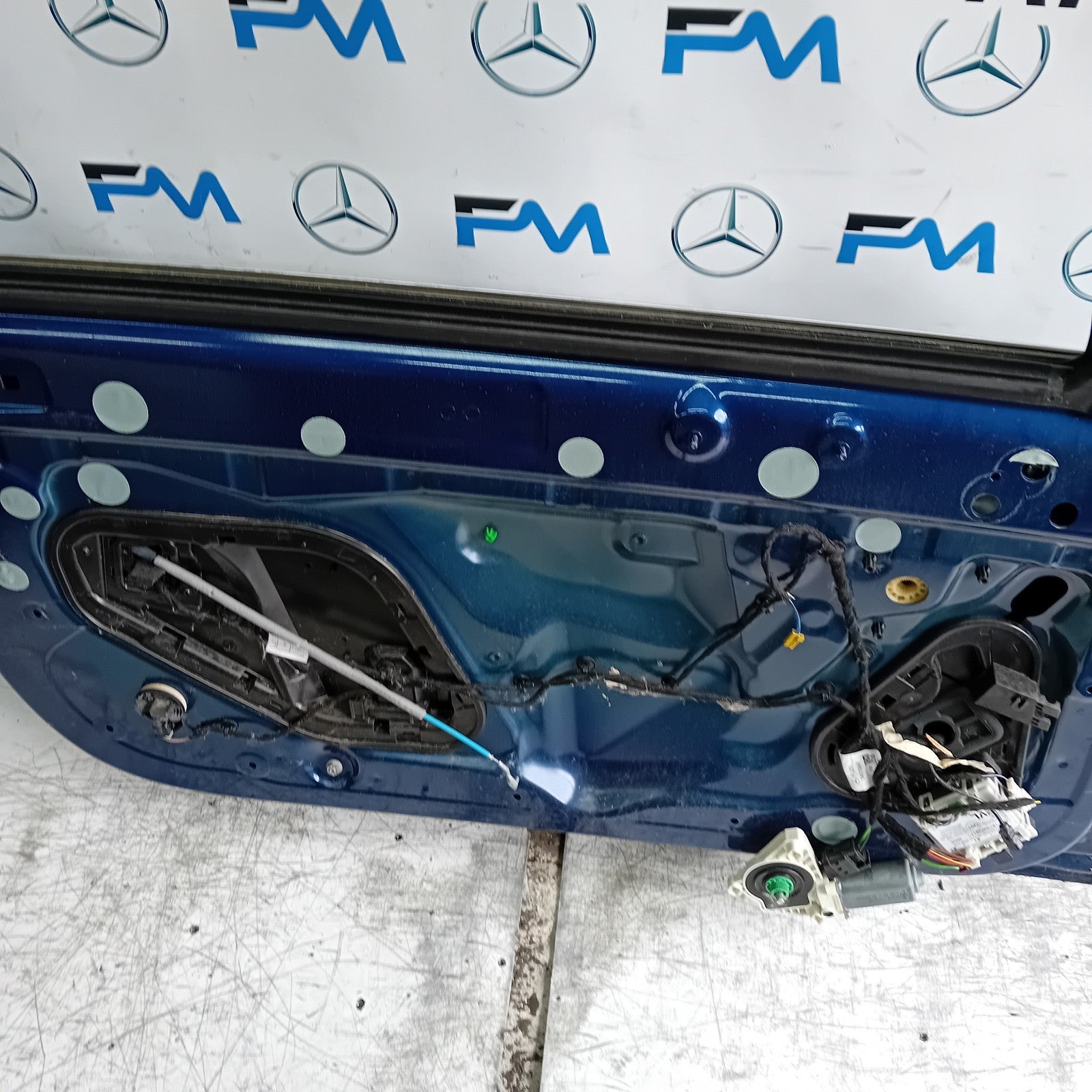 MERCEDES C-CLASS W205 CP PASSENGER FRONT DOOR NSF 2016 ON BLUE FMD410