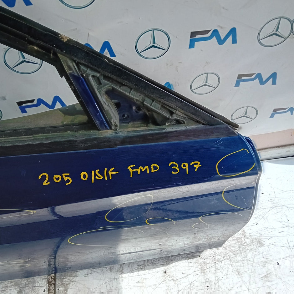 MEECEDS C-CLASS W205 DRIVER FRONT DOOR OSF BLUE 2014 ON COMPLETE FMD397