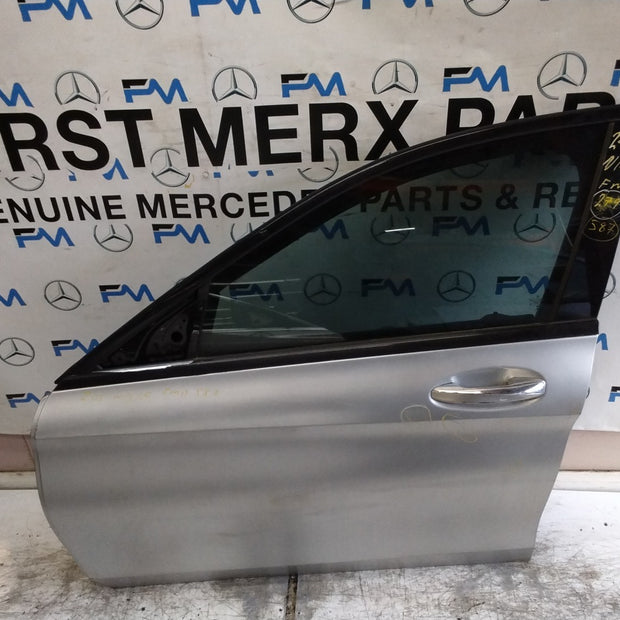 MERCEDES BENZ C-CLS W205 SLN PASSENGER FRONT DOOR NSF SILVER 2014-21  FMD587