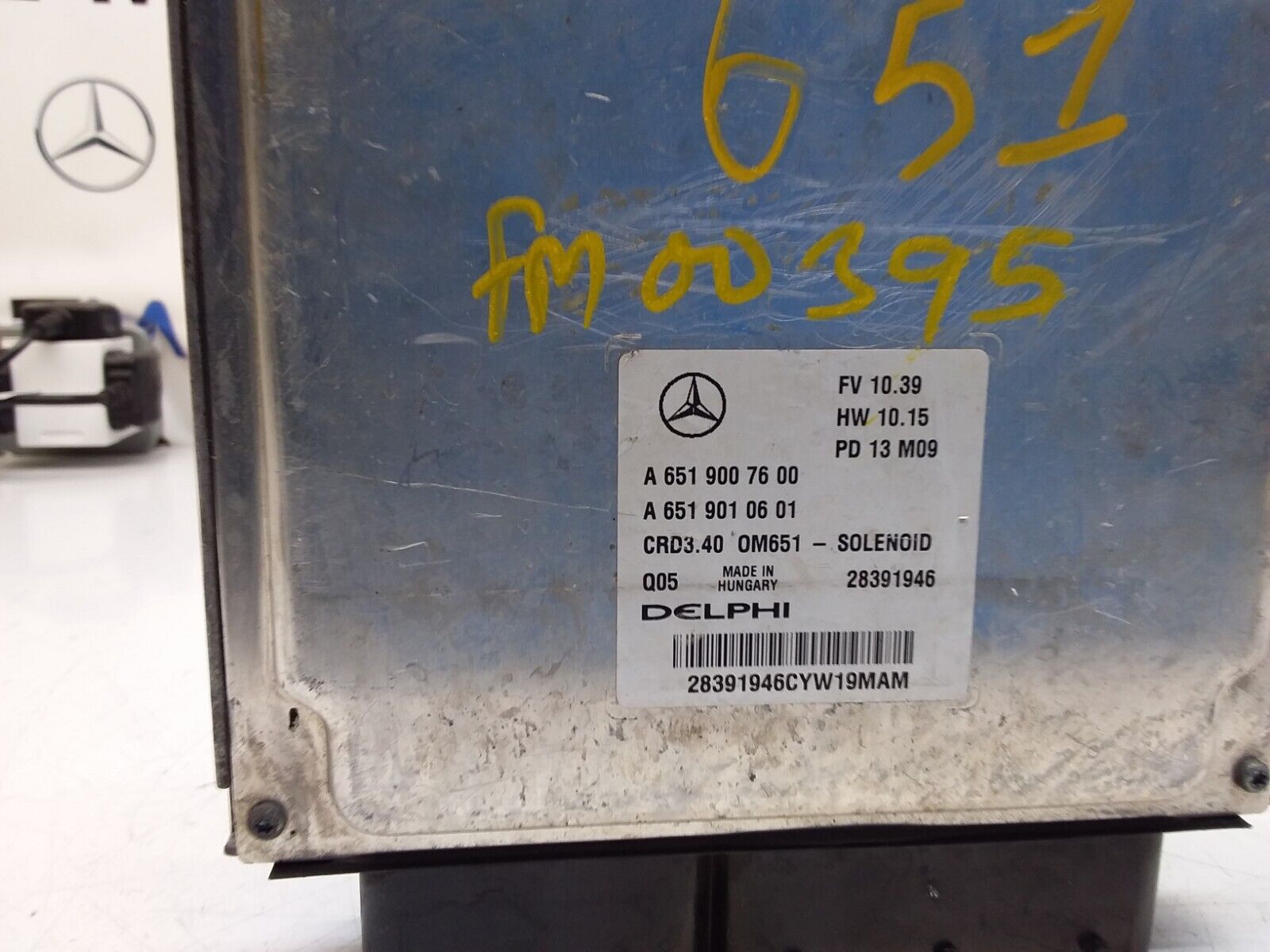 MERCEDES E-CLASS 2012 ENGINE  CONTROL MODULE A6519007600 FM00395