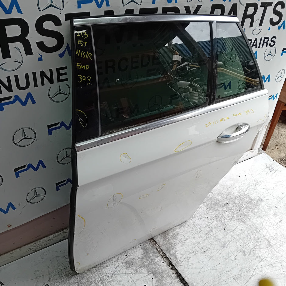 MEECEDS E-CLASS S213 EST PASSENGER REAR DOOR NSR WHITE 2016 ON COMPLETE FMD393
