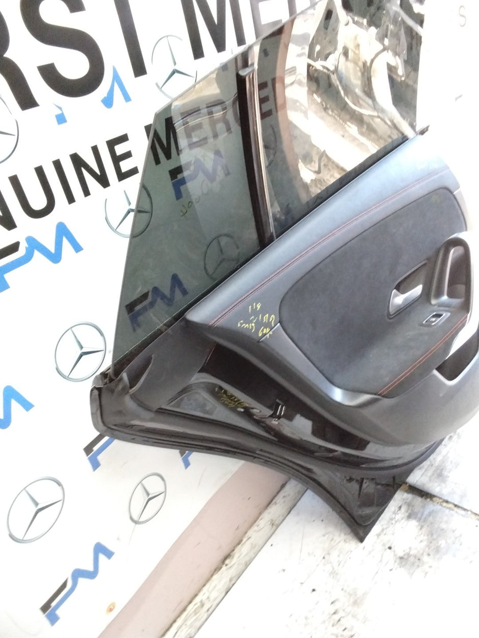 MERCEDES CLA C118 PASSENGER REAR DOOR NSR BLACK 2019 ONWARDS COMPLETE FMD604