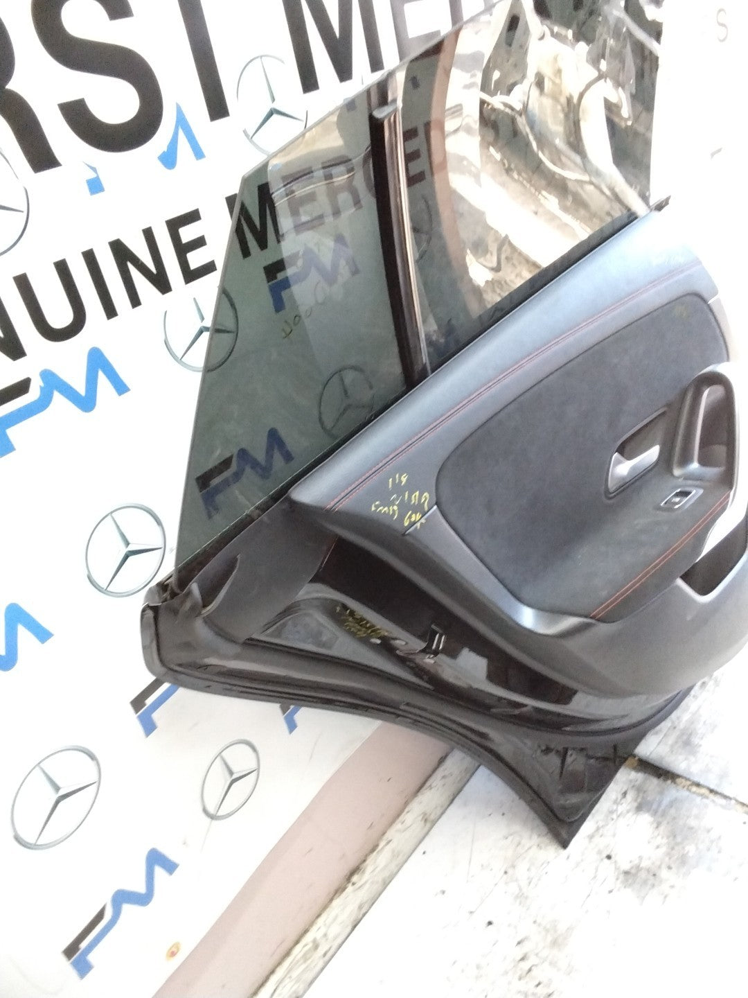 MERCEDES CLA C118 PASSENGER REAR DOOR NSR BLACK 2019 ONWARDS COMPLETE FMD604