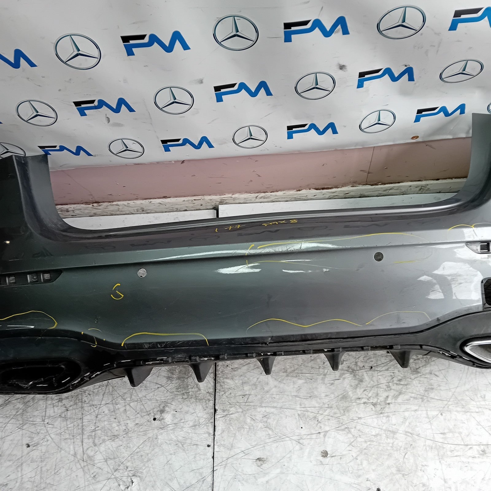 MERCEDES BENZ  A-CLASS W177 REAR BUMPER A1778804801 2018 GREY FMX8