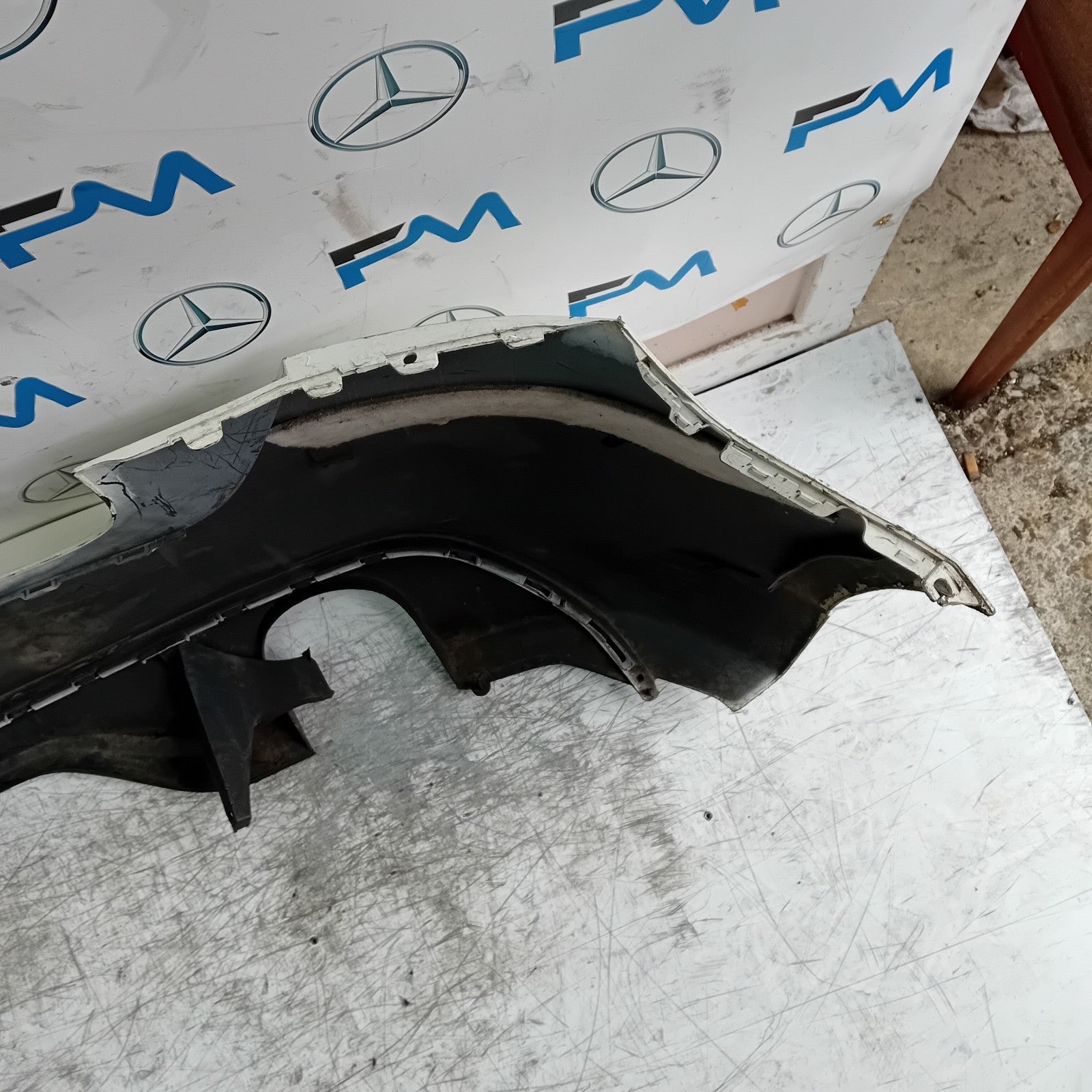 MERCEDES BENZ A-CLASS W176 REAR BUMPER 2012-18 A1768850125 WHITE FMX31