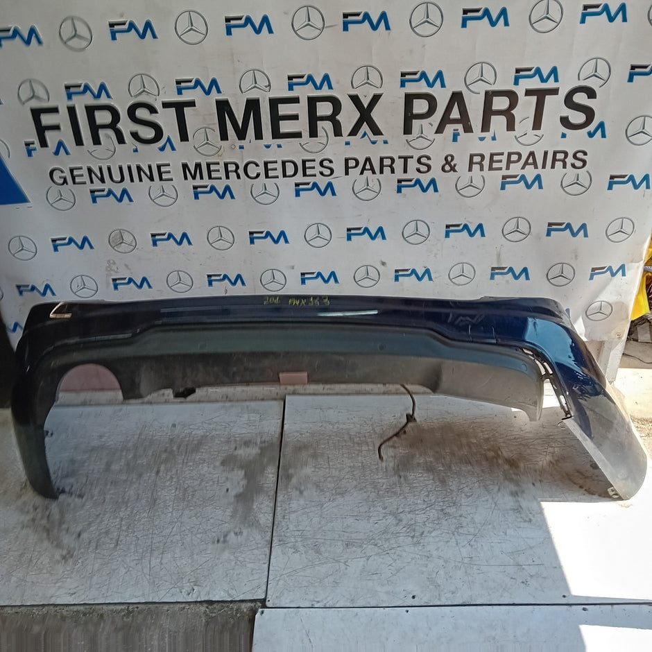 MERCEDES BENZ C-CLASS W204  REAR BUMPER A2048850438 2016 WHITE COMPLETE FMX163