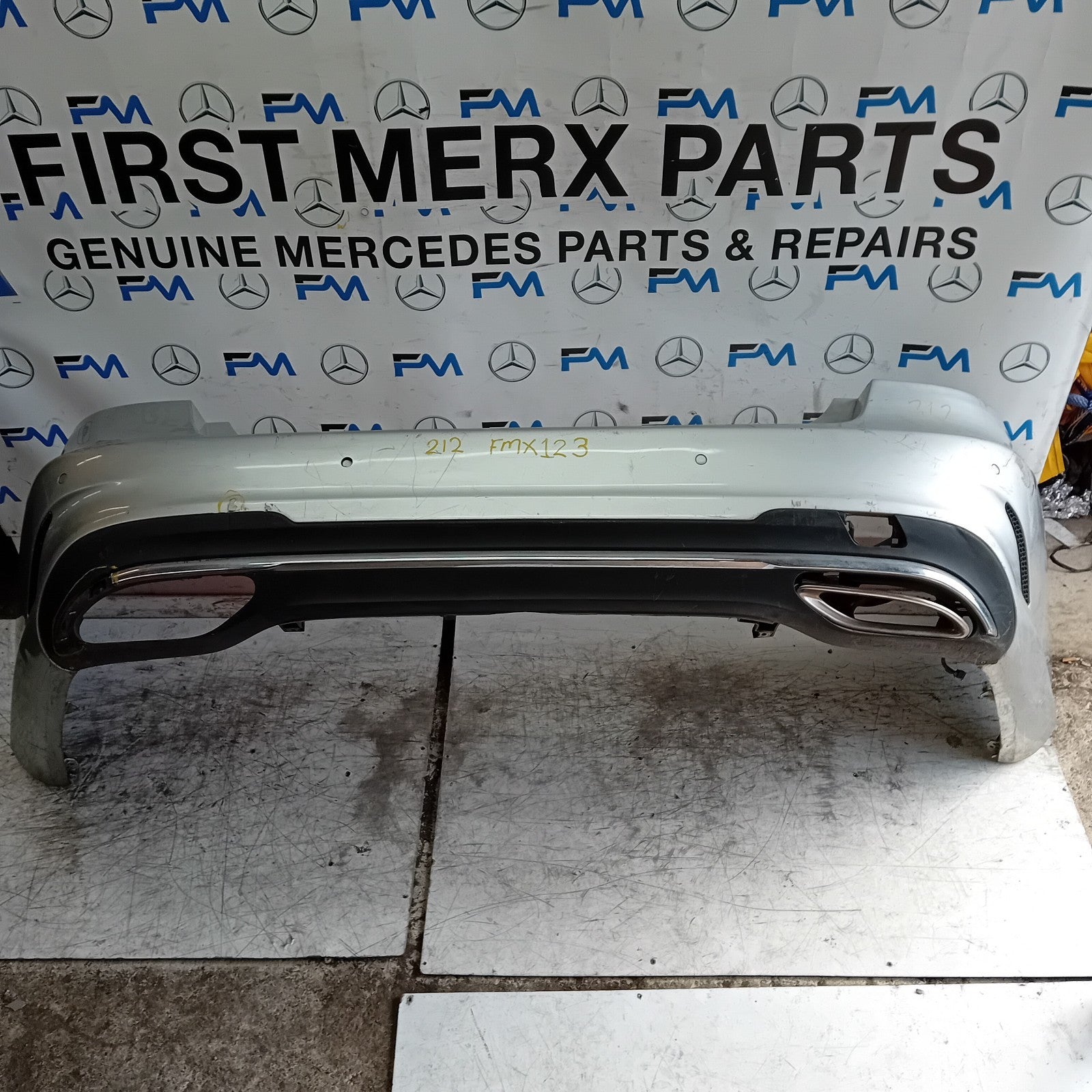 MERCEDES BENZ E-CLASS W212 REAR BUMPER SILVER 2014 A2128853238 FMX123
