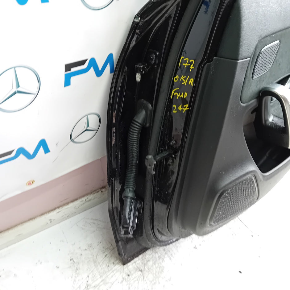 MERCEDES A-CLASS W177 DRIVER REAR DOOR OSR BLACK 2018 ON COMPLETE FMD247