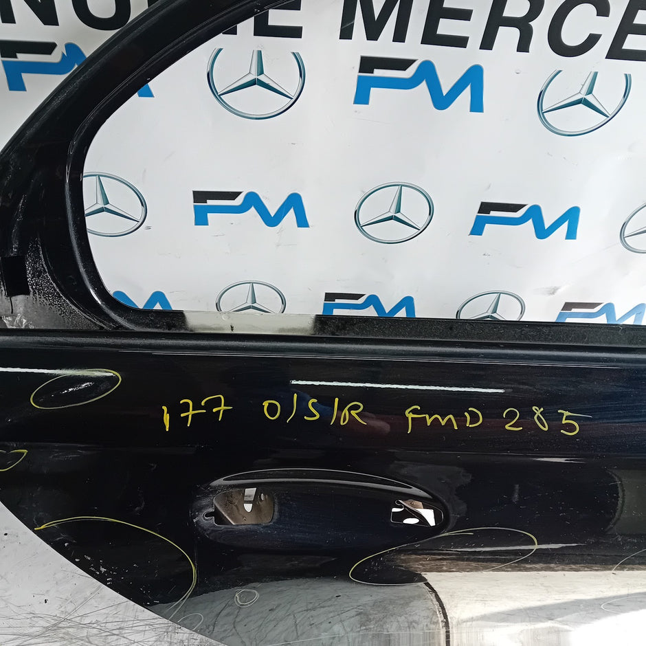 MERCEDES A-CLASS W177 SLN DRIVER REAR DOOR OSR 2018 ON BLACK FMD285