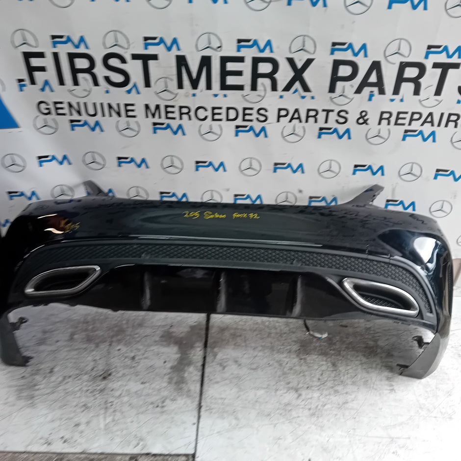 MERCEDES BENZ C-CLASS W205 SALOON REAR AMG BUMPER BLACK 2014 A2058555738 FMX72