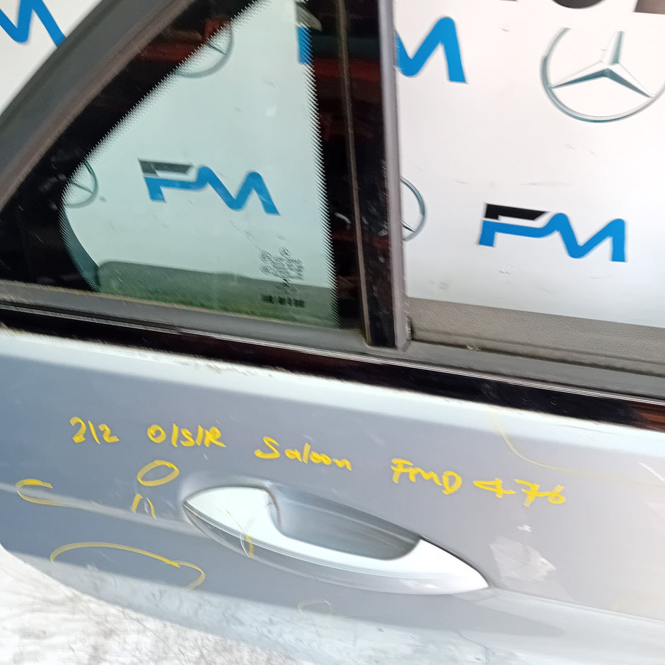 MERCEDES E-CLASS W212 SLN DRIVER REAR DOOR OSR SILVER 2014 ON COMPLETE FMD476