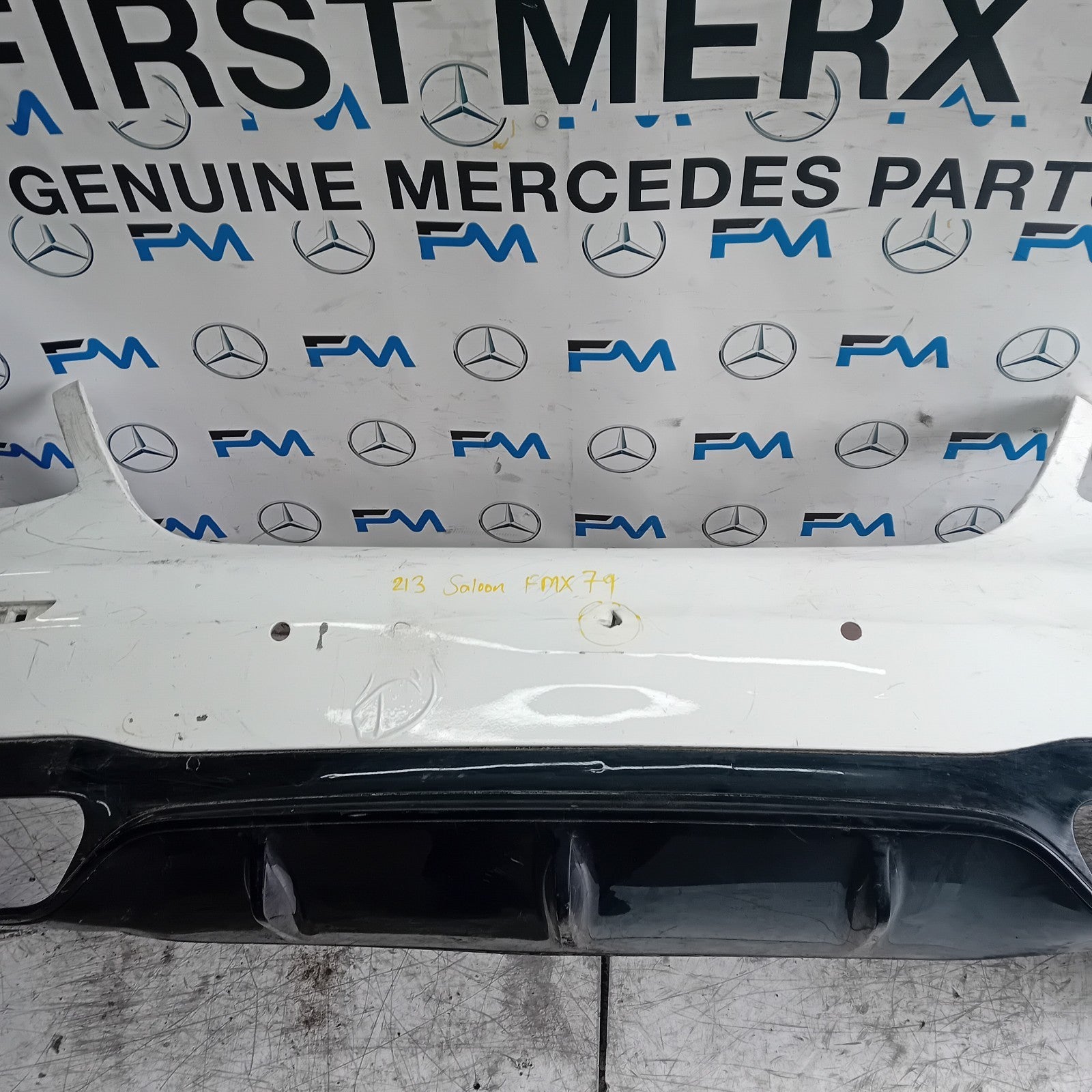 MERCEDES BENZ E-CLASS W213 SALOON REAR BUMPER WHITE 2016 A2138850001 FMX79