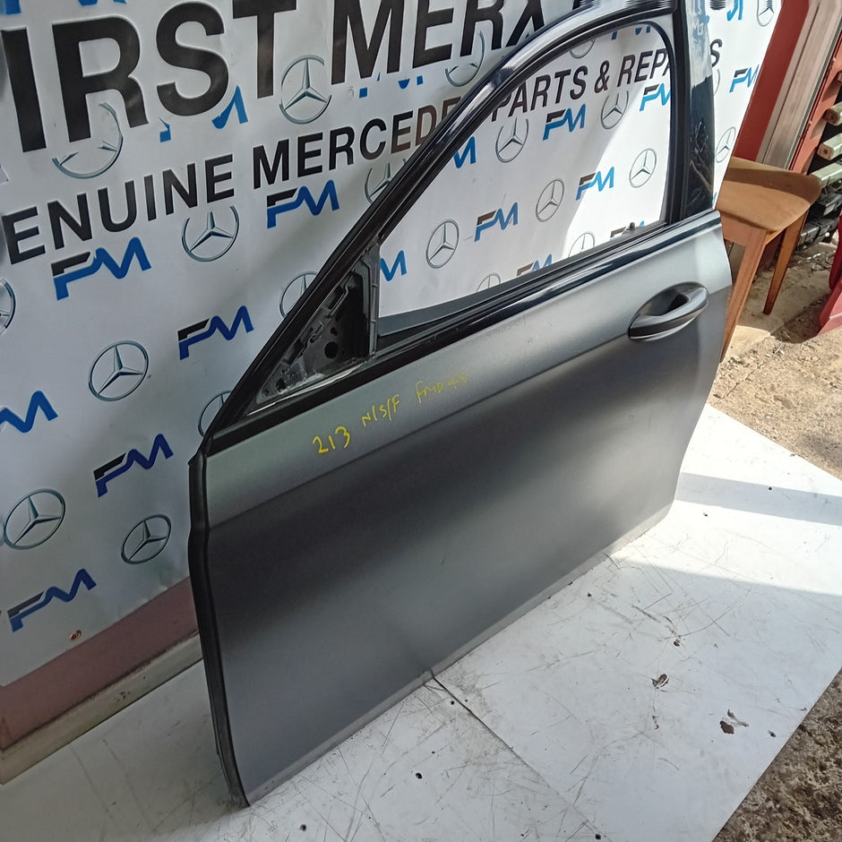 MERCEDES BENZ E-CLASS W213 PASSENGER SIDE FRONT DOOR N/S/F COMPLETE GREY FMD48