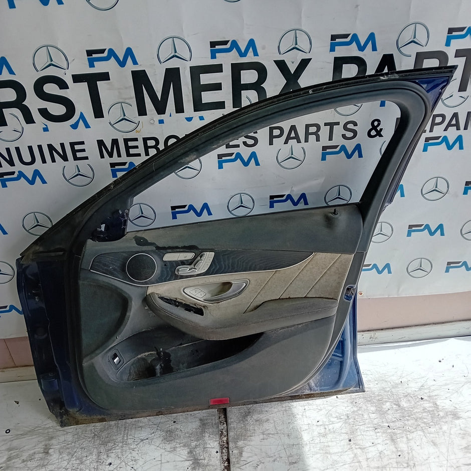 MEECEDS C-CLASS W205 DRIVER FRONT DOOR OSF BLUE 2014 ON COMPLETE FMD397