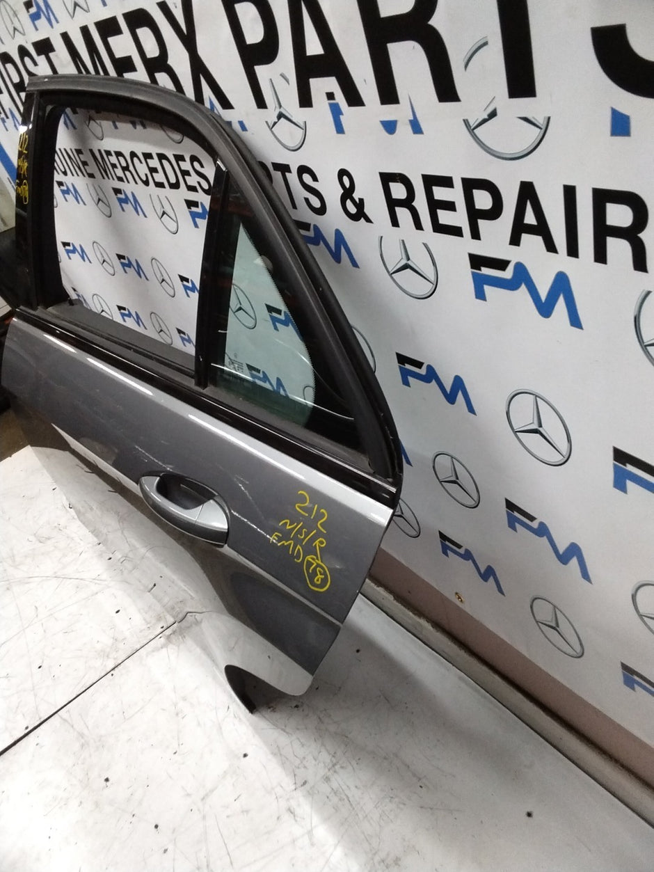 MERCEDES BENZ E-CLASS W212 PASSENGER SIDE REAR DOOR N/S/R COMPLETE SILVER FMD78