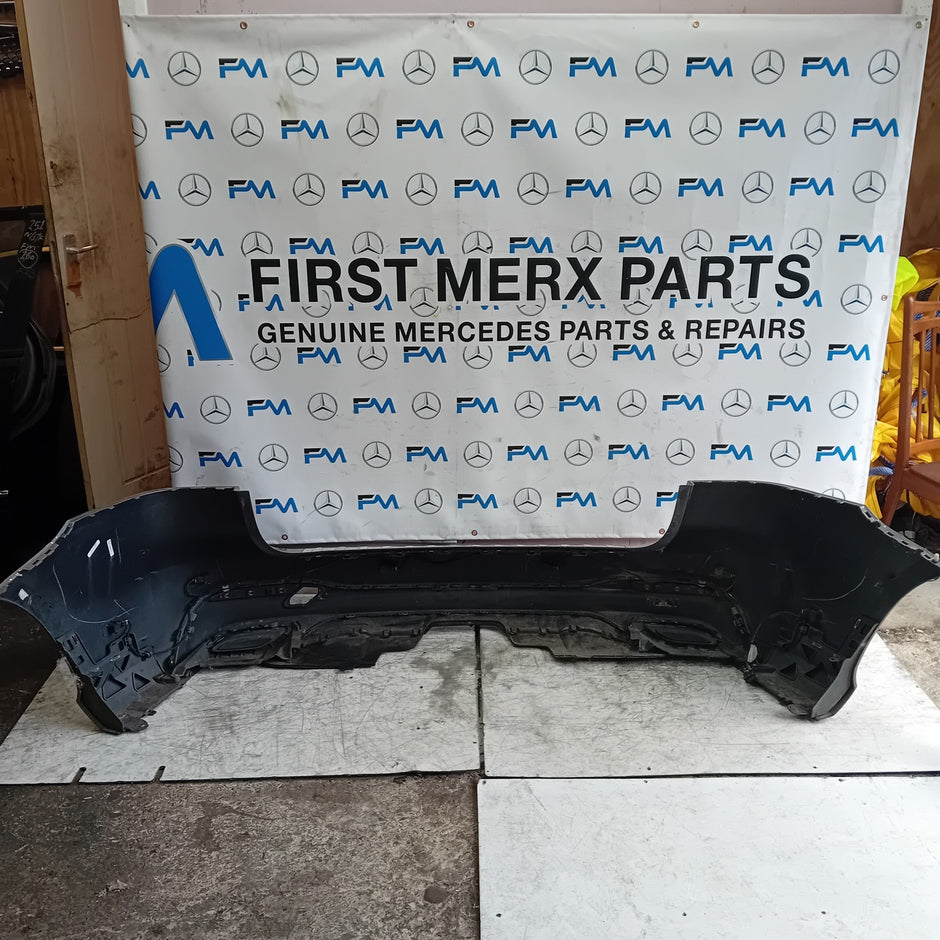 MERCEDES BENZ  GLE W166 AMG LINE REAR BUMPER GREY 2016 A1668853024 COMPLET FMX81