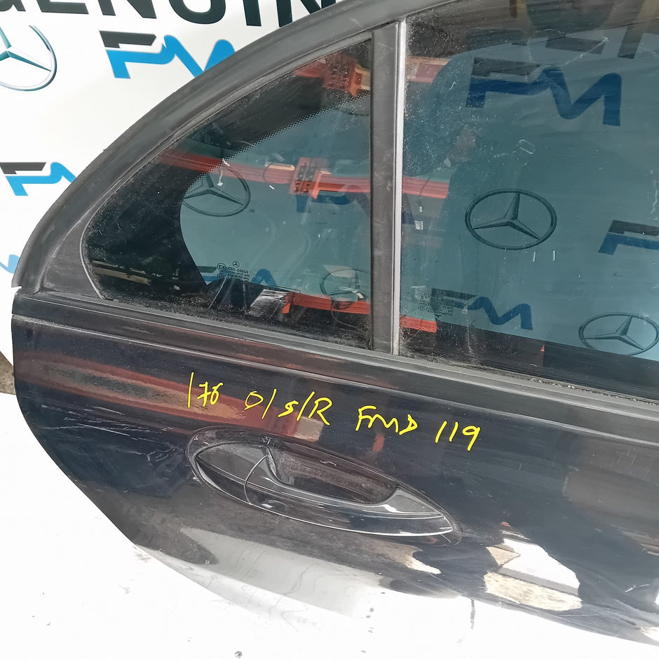 MERCEDES BENZ A-CLASS W176 DRIVER SIDE REAR DOOR O/S/R BLACK FMD119