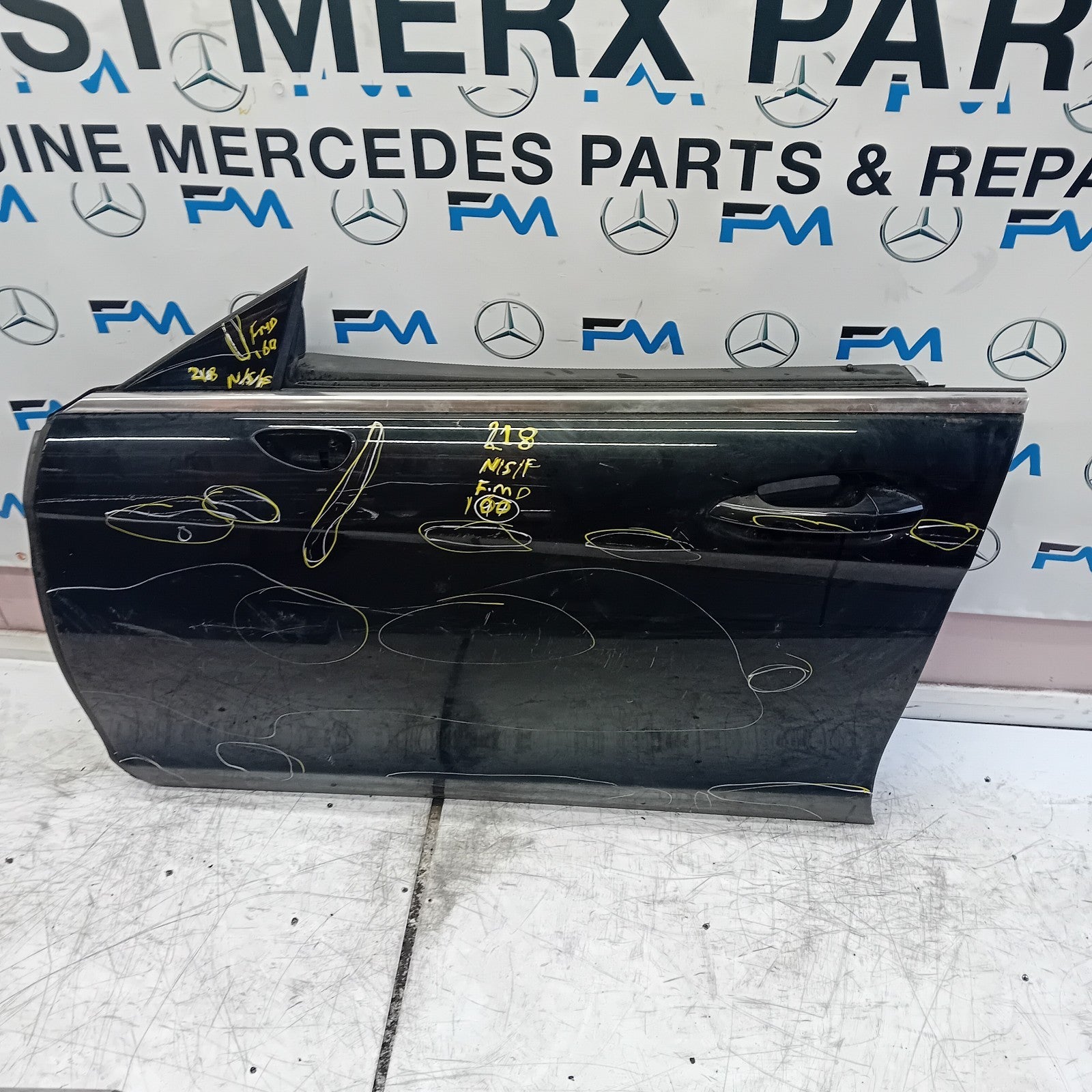 MERCEDES CLS W218 COUPE PASSENGER FRONT DOOR N/S/F BLACK 2011-17 COMPLETE FMD160