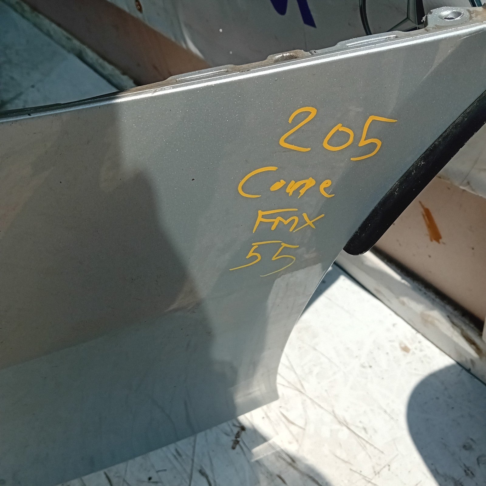 MERCEDES BENZ C-CLASS W205 SLN REAR BUMPER 2015 WHITE FMX55