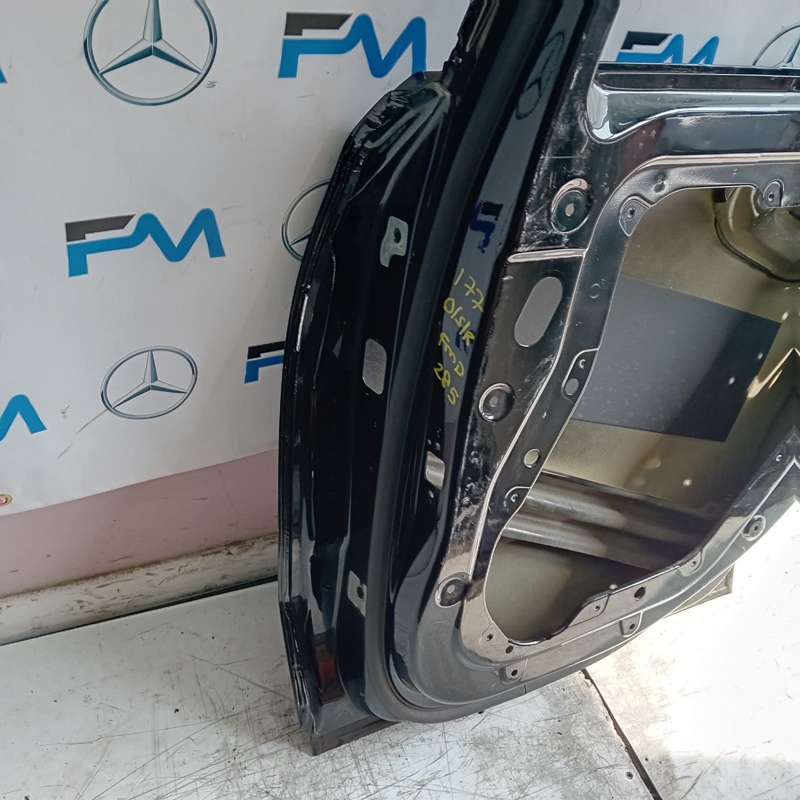 MERCEDES A-CLASS W177 SLN DRIVER REAR DOOR OSR 2018 ON BLACK FMD285