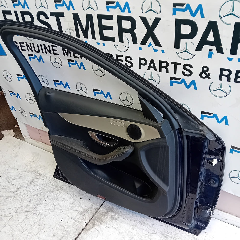 MERDEDES C-CLASS W205 DRIVER SIDE FRONT DOOR NSF BLUE 2014 ON COMPLETE FMD184