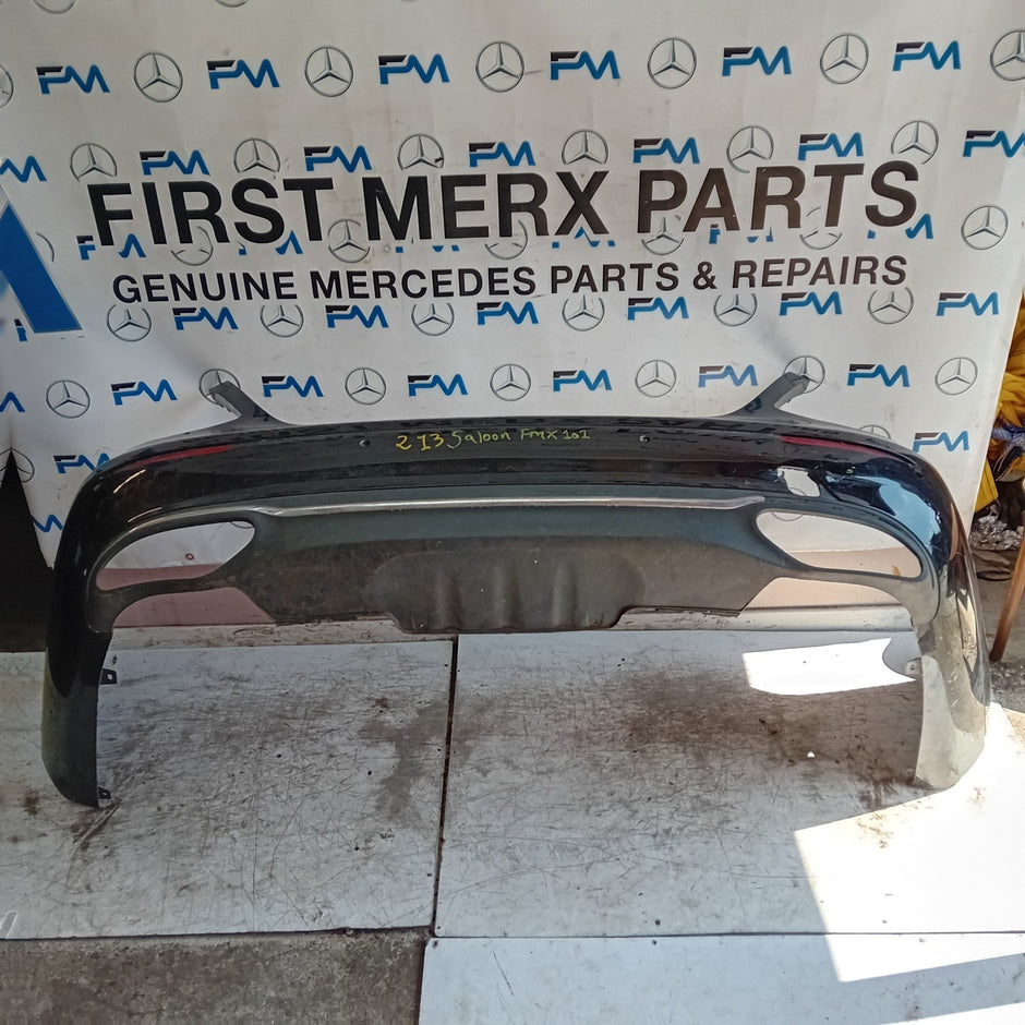 MERCEDES E-CLASS W213 SALOON REAR BUMPER 2016 A2138850025 BLACK COMPLETE FMX101