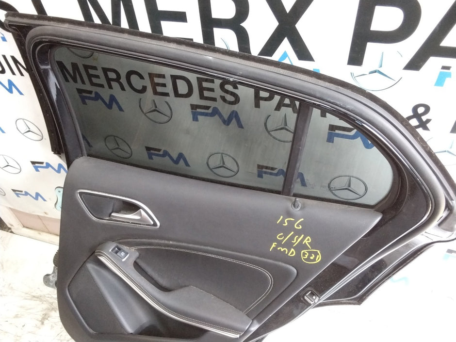 MERCEDES BENZ GLA X156 DRIVER REAR DOOR OSR BLACK 2014-19 COMPLETE FMD321