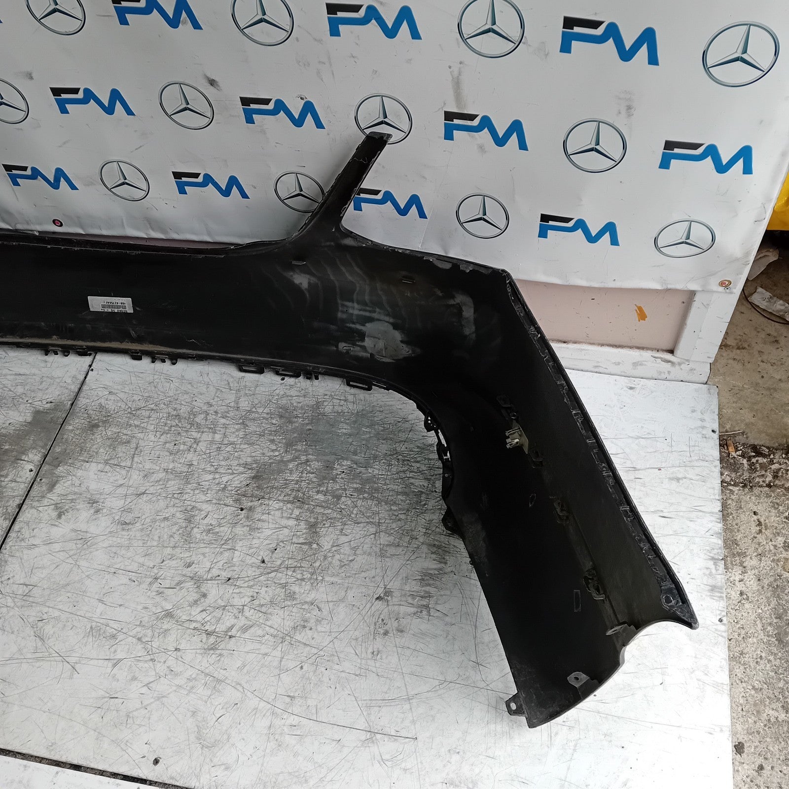 MERCEDES BENZ C-CLASS W205 SLN REAR BUMPER 2015 BLACK A2058850138 FMX53