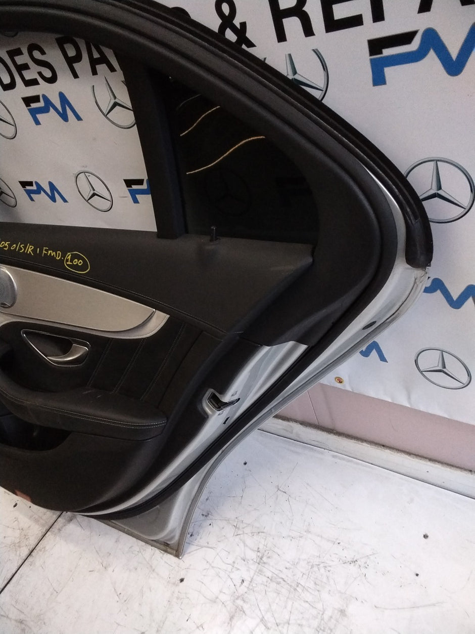 MERCEDES BENZ  C-CLASS W205 DRIVER SIDE REAR DOOR O/S/R COMPLETE SILVER FMD100