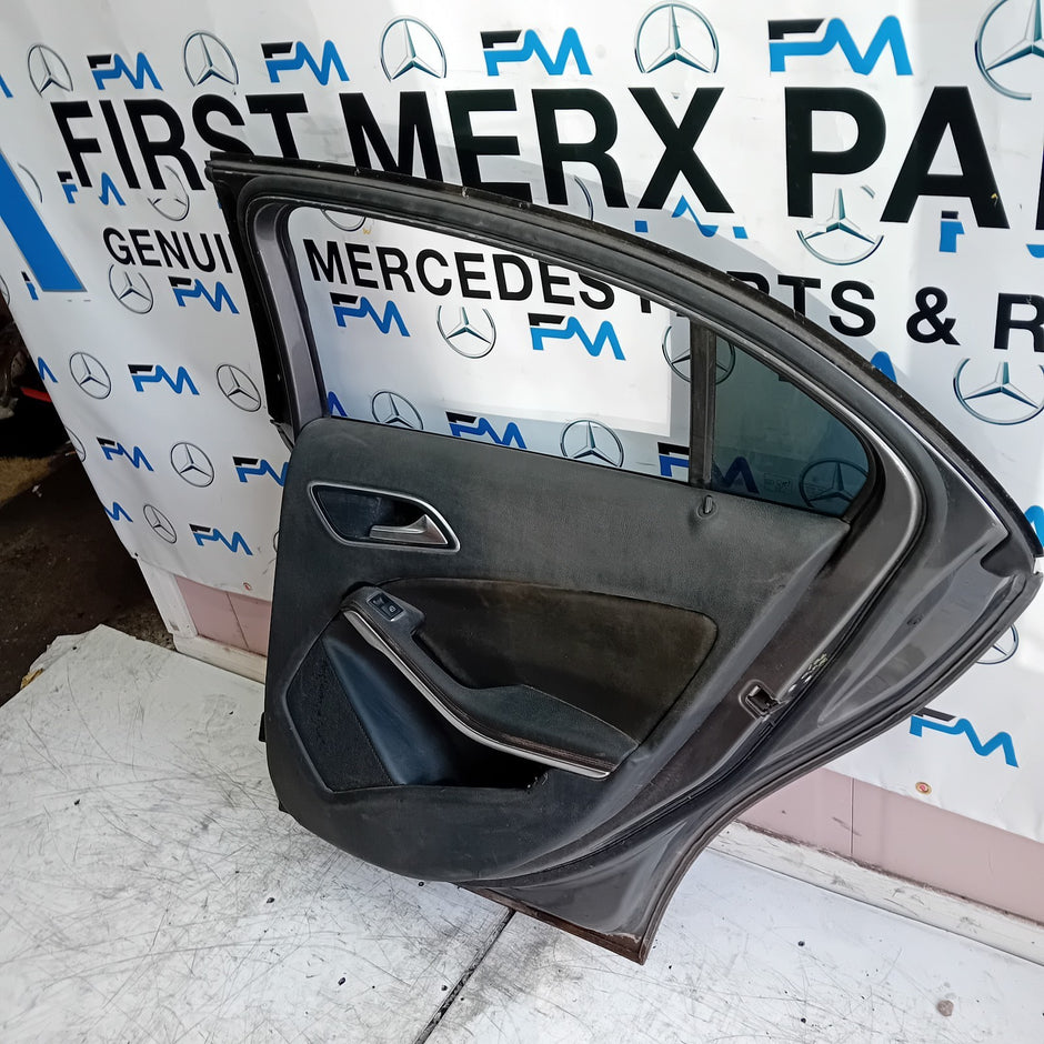MERCEDES BENZ  A-CLASS W176 DRIVER REAR DOOR OSR GREY 2012- 2018 COMPLETE FMD209