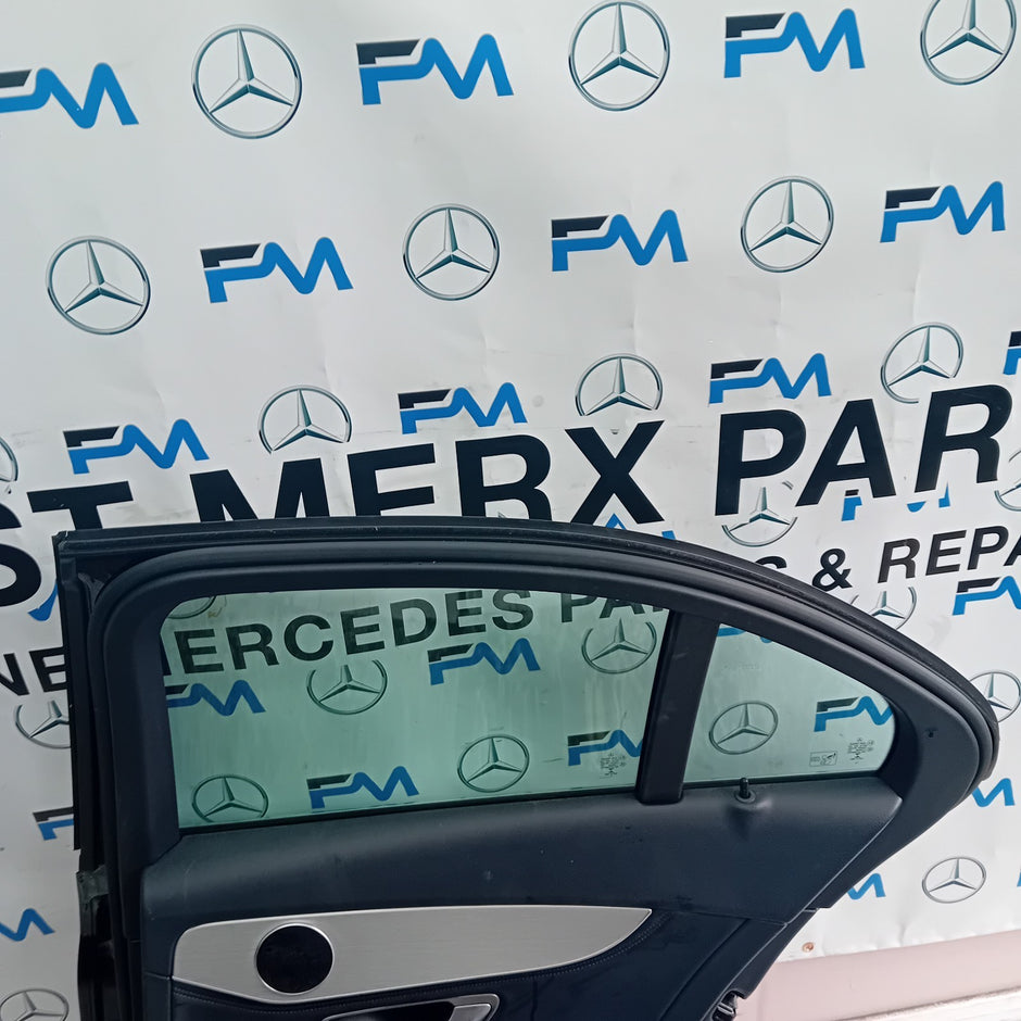 MERCEDES BENZ C-CLASS W205 DRIVER SIDE REAR DOOR O/S/R BLACK  COMPLETE FMD147