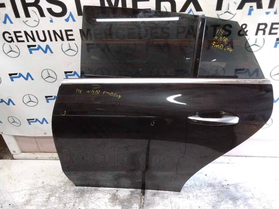 MERCEDES CLA C118 PASSENGER REAR DOOR NSR BLACK 2019 ONWARDS COMPLETE FMD604