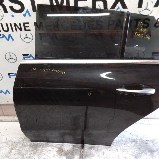 MERCEDES CLA C118 PASSENGER REAR DOOR NSR BLACK 2019 ONWARDS COMPLETE FMD604