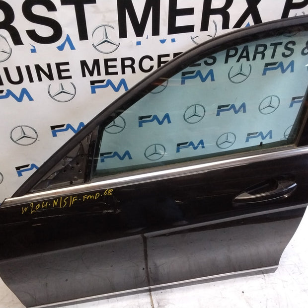 MERCEDES BENZ C-CLASS W204 PASSENGER SIDE FRONT DOOR N/S/F COMPLETE BLACK FMD68