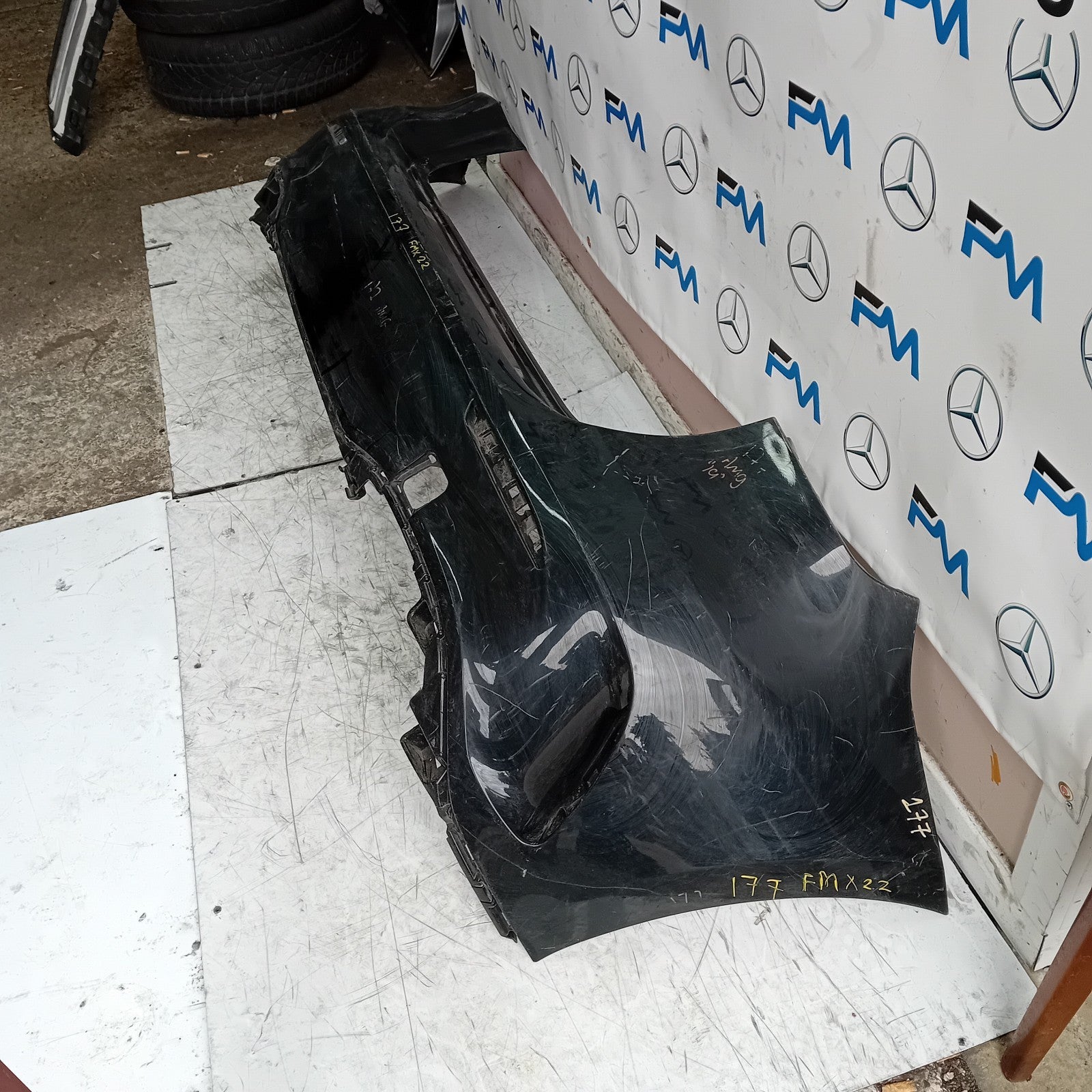 MERCEDES BENZ  A-CLASS W177 REAR BUMPER 2018 A1778851301 BLACK FMX22