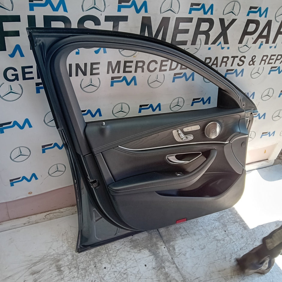 MERCEDES E-CLASS W213 PASSENGER FRONT DOOR NSF 2016 ON GREY COMPLETE  FMD515