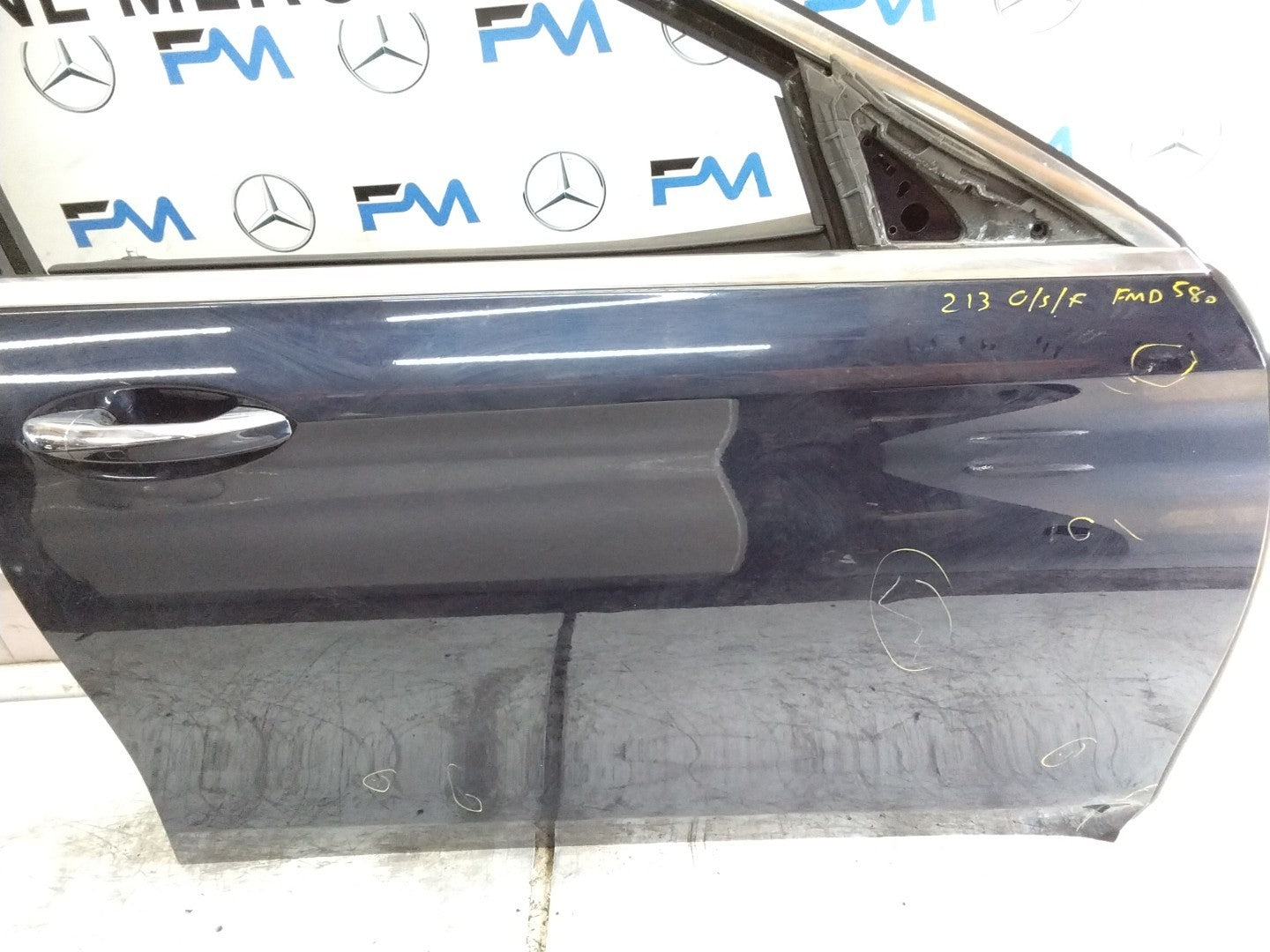 MERCEDES BENZ  E-CLASS W213 SLN DRIVER FRONT DOOR OSF BLUE 2016-20  FMD580