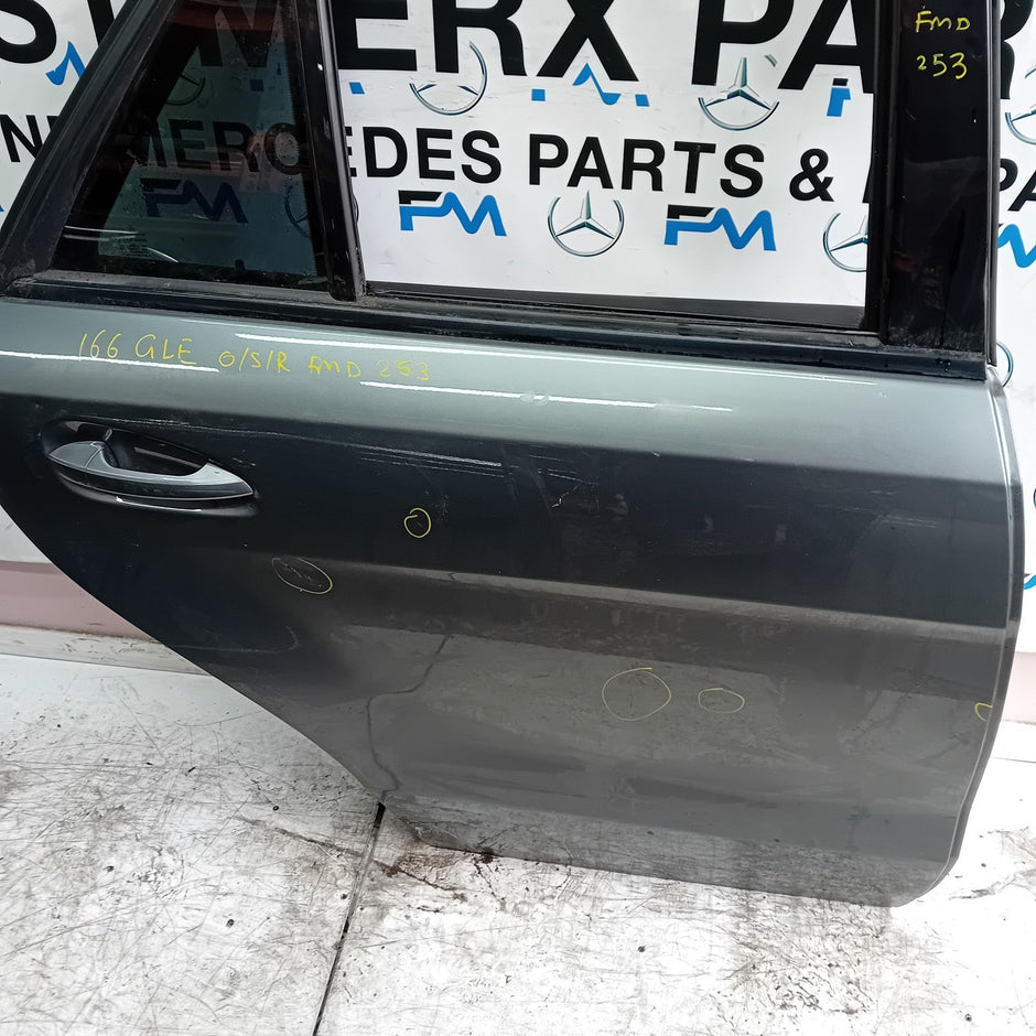 MERCEDES GLE W166 DRIVER REAR DOOR OSR GREY 2015-19 COMPLETE FMD253