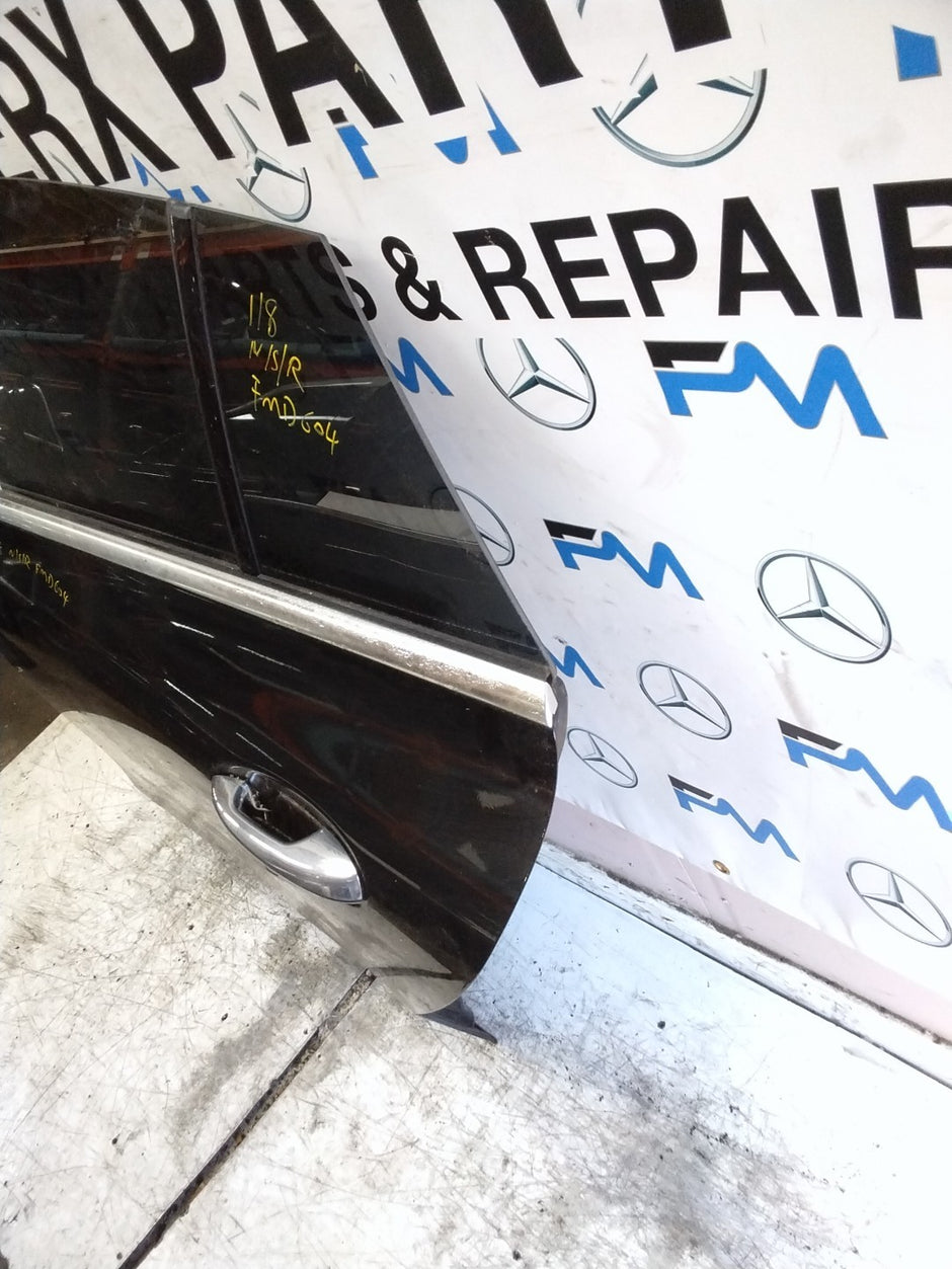 MERCEDES CLA C118 PASSENGER REAR DOOR NSR BLACK 2019 ONWARDS COMPLETE FMD604