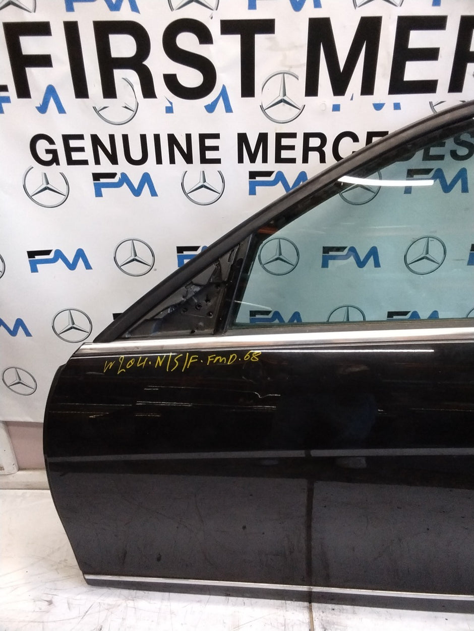 MERCEDES BENZ C-CLASS W204 PASSENGER SIDE FRONT DOOR N/S/F COMPLETE BLACK FMD68