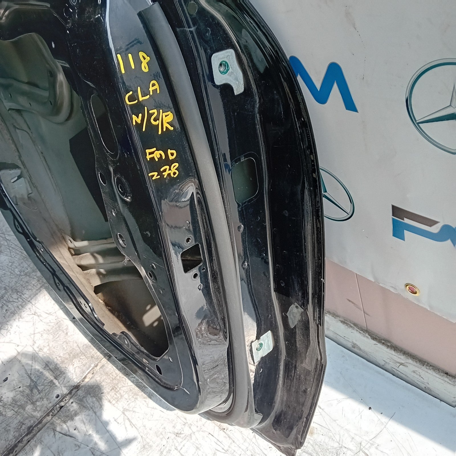MERCEDES BENZ CLA W118 PASSENGER REAR SIDE DOOR NSR 2019 ON BLACK FMD278