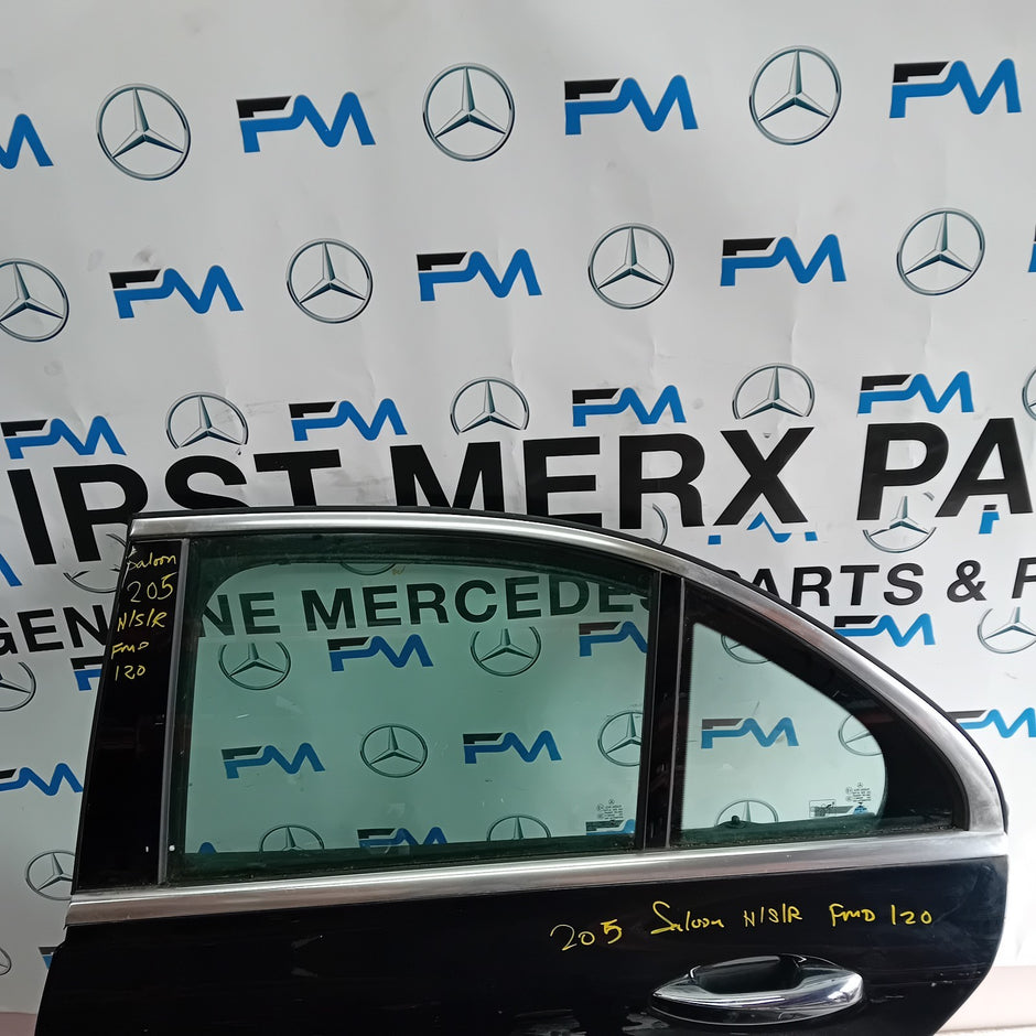MERCEDES BENZ C-CLASS W205 PASSENGER SIDE REAR DOOR N/S/R BLACK FMD120