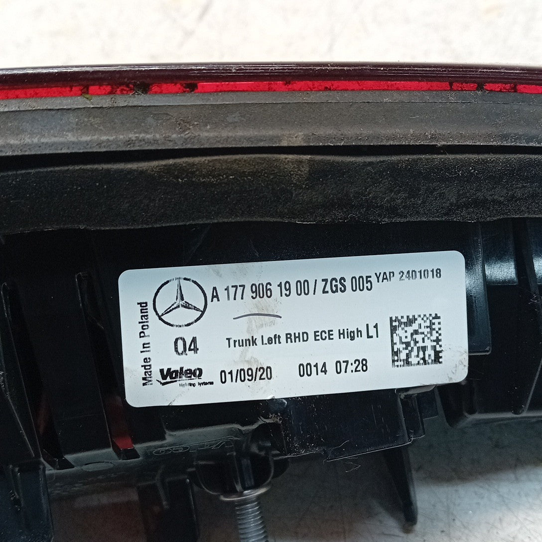 MERCEDES A-CLASS W177 PASSENGER LEFT NS REAR INNER TAIL LIGHT A1779061900 FMT228