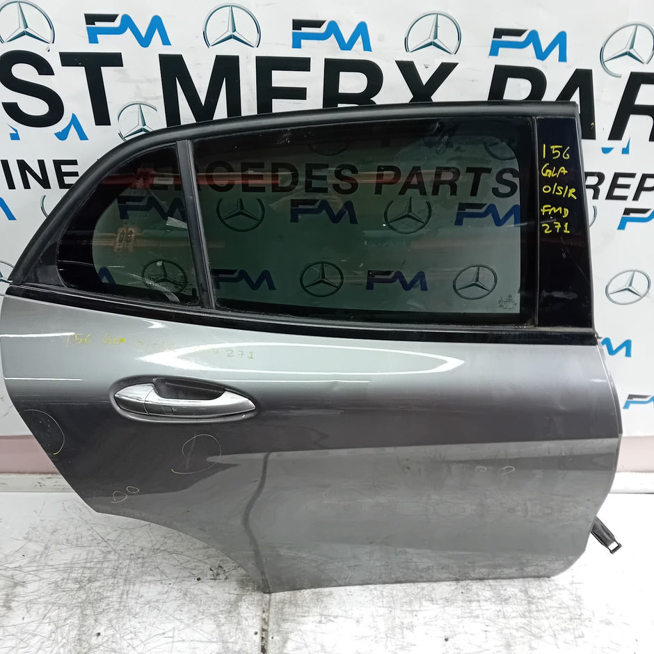 MERCEDES BENZ GLA X156 DRIVER REAR DOOR OSR 2014-19 GREY COMPLETE FMD271