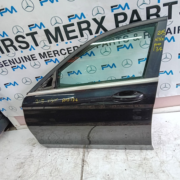 MERCEDES  C-CLASS W205 PASSENGER SIDE FRONT DOOR N/S/F  BLACK COMPLETE FMD134