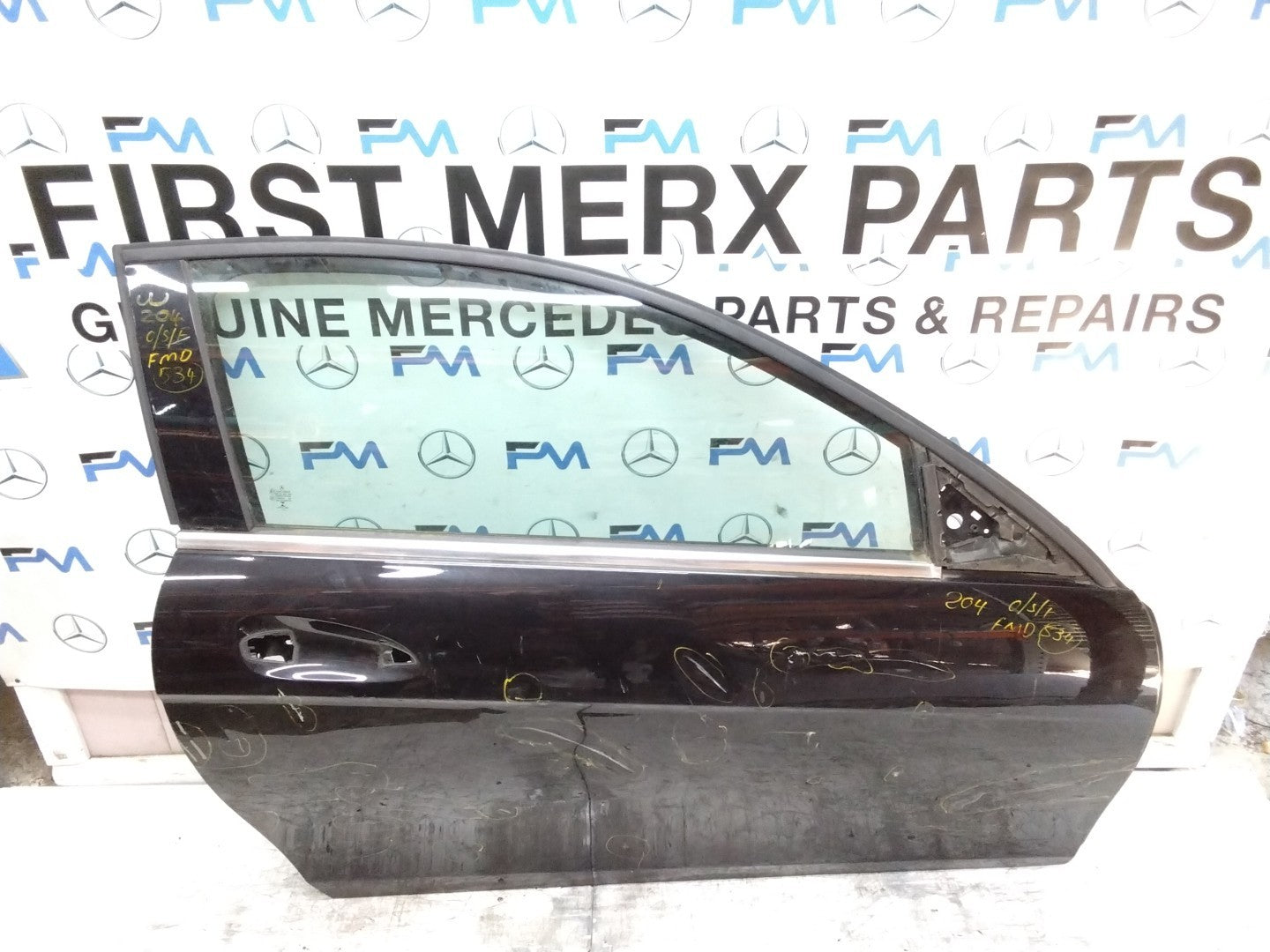 MERCEDES C-CLASS W204 SLN DRIVER FRONT DOOR OSF BLACK 2008-14  FMD534